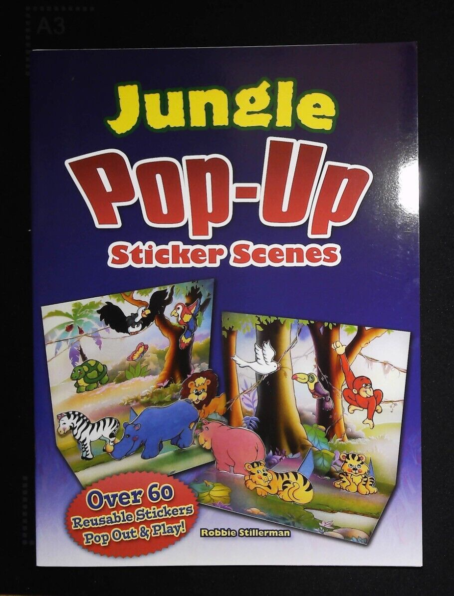Jungle Pop Up Sticker Scenes Book for Children New age 3+