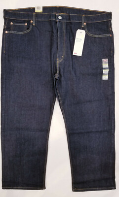 Levis Flex 569 Loose Straight Mens Stretch Jeans 44X30 Dark Blue