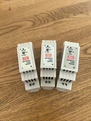 3x Mean Well DR-15-24 Netzteil Input 100-240V AC Output 24V DC 0.63A