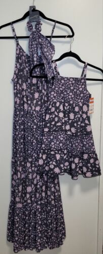 Target Mother Daughter Matching Purple Floral Dresses Adult L / Kids 5T