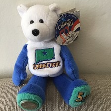 Limited Treasures Coin Bear, CONNECTICUT With State Quarter, Collect All 50 Club