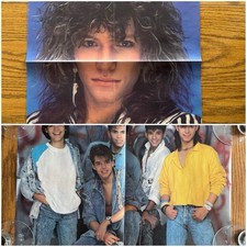 Vtg Orig Jon Bon Jovi & Menudo DS Poster by BIG BOPPER 21"x16" Folded