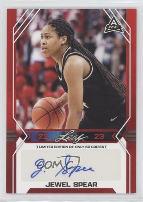 2022-23 Leaf Draft Base Auto Red /50 Jewel Spear #BA-JS1 Auto