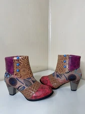 Colorful Floral Women Ankle Boots
