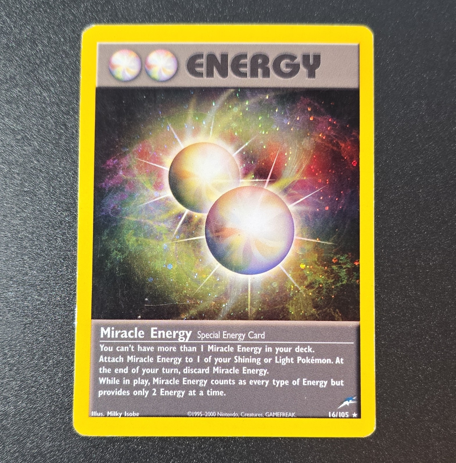 Pokemon TCG Miracle Energy 16/105 Neo Destiny Holo Rare English Unlimited