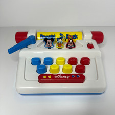 Vintage 93 Disney Typewriter - Interactive Pre-K Toy - Mickey Mouse/Donald/Goofy thumbnail