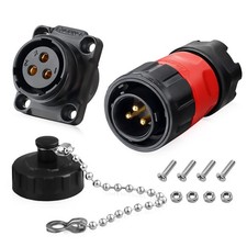 3 Pin Waterproof Electrical Connector, 3 Wire Connector for Automotive, Marin...