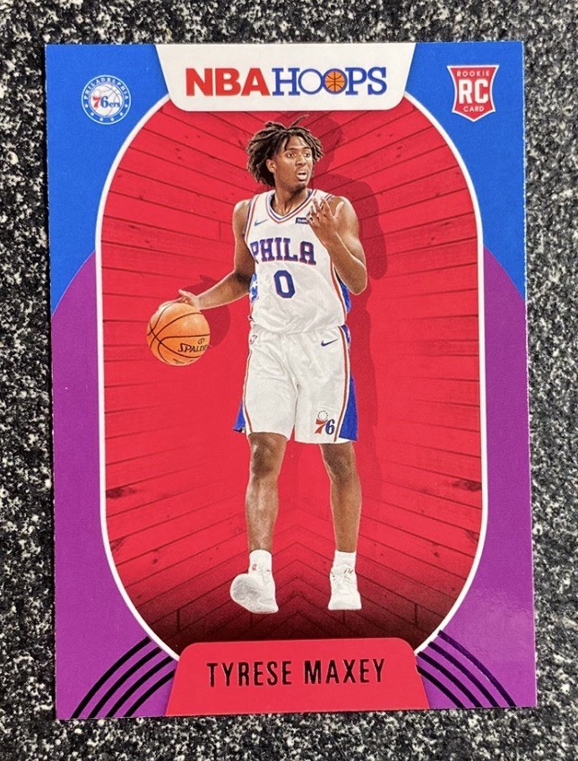 Tyrese Maxey Rookie SP 2020-21 NBA Hoops Purple Parallel #207 (RC)🏀76ERS🏀