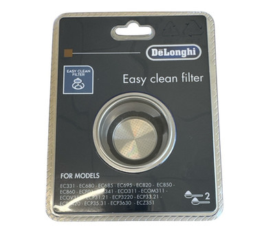 Original Delonghi 2 Tassen Sieb für Dedica EC680 EC685 EC695 ECZ351 Crema Vers 2