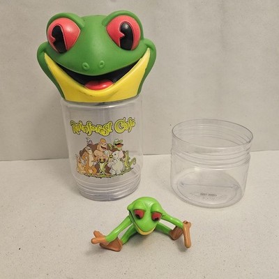 Rainforest Cafe Tree Frog 3D Topper Travel Cup Water Bottle Souvenir Drink Snack