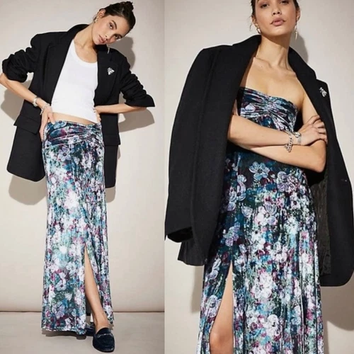Free People Carpe Diem Convertible Maxi Skirt in Sea Glass XS NEW Mermaid Fairy - Picture 2 of 14