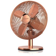 Brandson Retro Tischventilator mit 3 Geschwindigkeitsstufen & Oszillation Kupfer