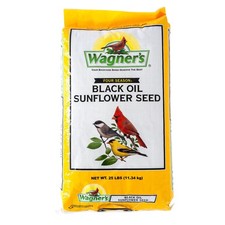 76027 Black Oil Sunflower Wild Bird Food, 25-Pound Bag