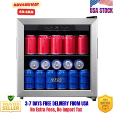 Arctic King 48-Can Stainless Steel Beverage Fridge & Cooler