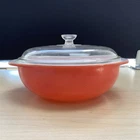 Vintage PYREX 2 Qt Flamingo Pink Round Casserole Dish #024 with Glass Lid READ