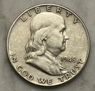 1948-P Franklin Half Dollar - VG - Very Good - 90% Silver