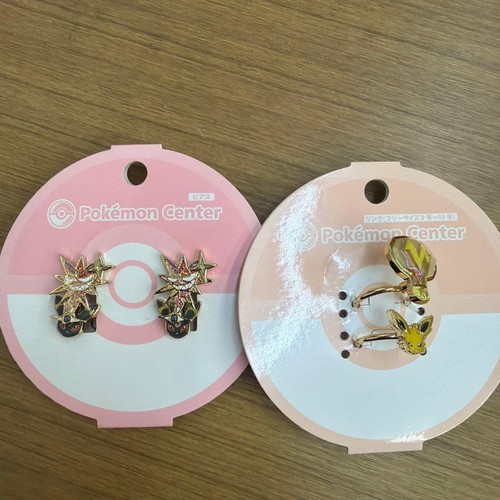 Pokémon Center Blackie Earrings Thunders Ring Metal - Picture 1 of 7