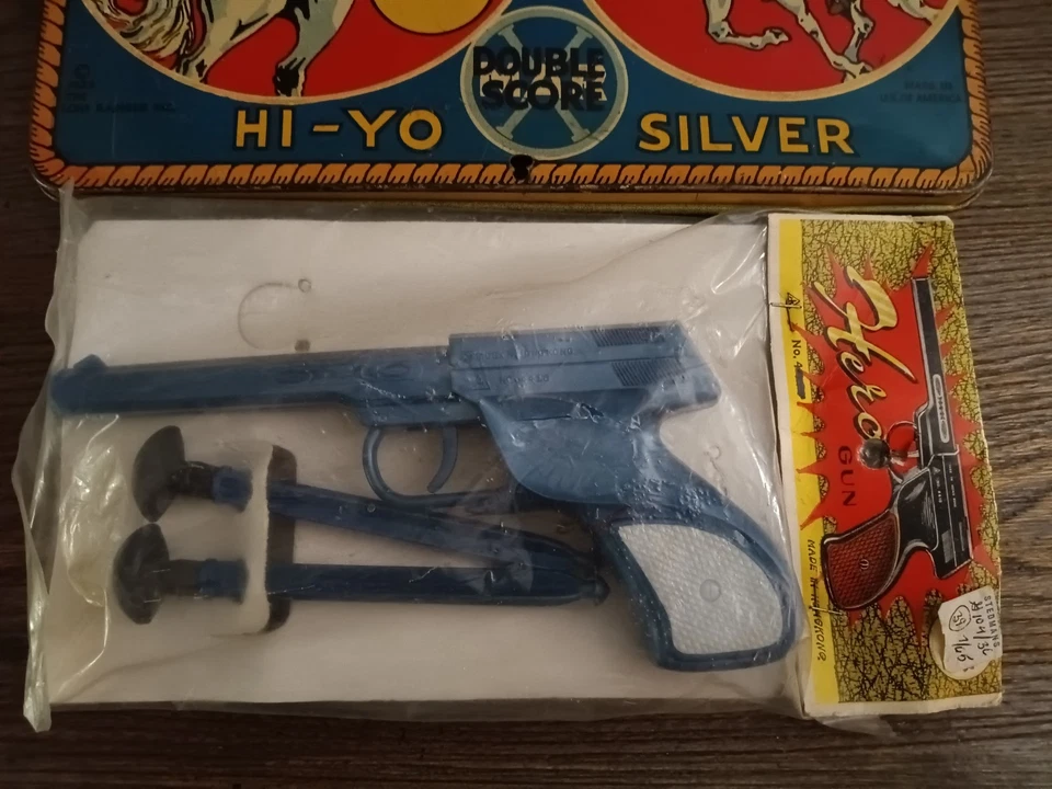 Antiguo 1939 "LONE RANGER" ESTAÑO METAL TARGET GAME - Doble Cara Foto 3 de 4