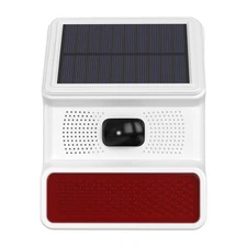 Solar Motion Sensor Alarm System Outdoor WiFi Driveway Detectors 120dB Siren ...