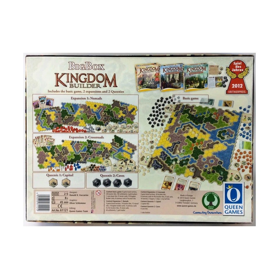 Queen Games Kingdom Builder Collection #7 - Big Box + 2 Expansions! VG+/NM - Image 2 of 2