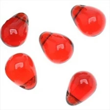 Jablonex Czech Glass Teardrop Beads (50 Pack), 6x4mm ( Siam Red)