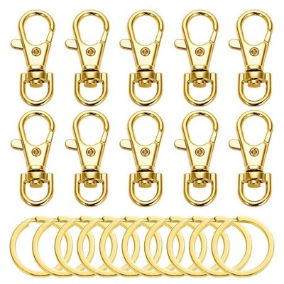 10Set DrehverschlüSse, Lanyard-Karabinerhaken mit SchlüSselring-Clip, Schlü7818