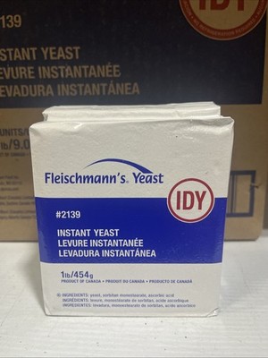 Fleischmann's INSTANT DRY YEAST 1 Lb-Vacuum Sealed. Rolls Bread Bakers RapidRise