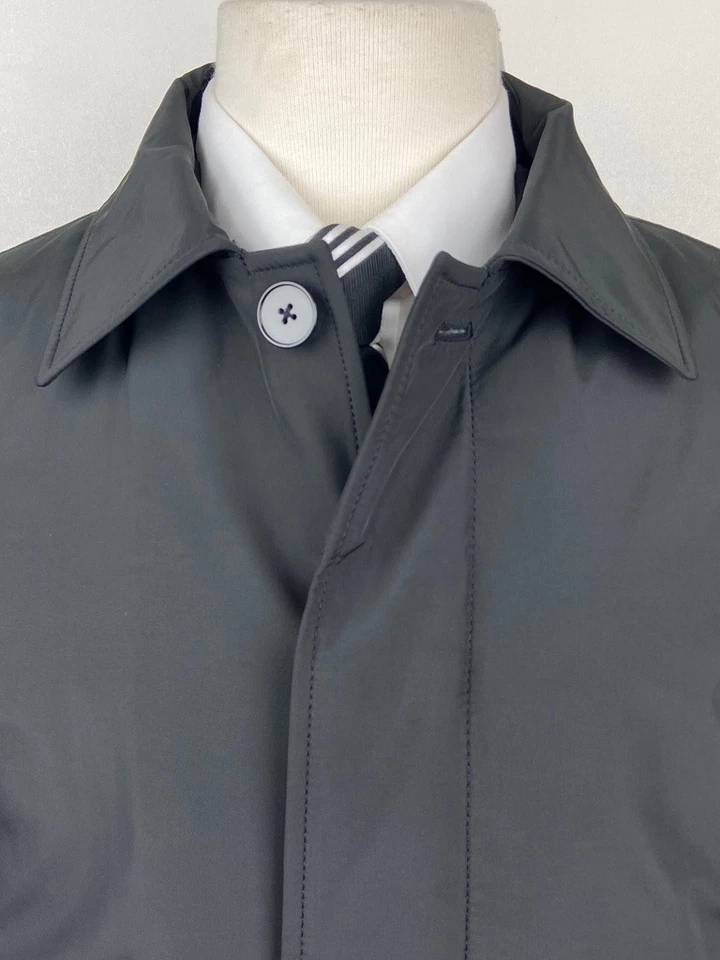 BRAND NEW CALVIN KLEIN Mens 36S Black 33" Long OverCoat Jacket Removable Lining - Image 2 of 4