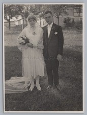 Hochzeitspaar Hochzeit Trauung - Altes Foto 1920er 1930er
