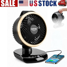 Portable Camping Fan 20000mAh Rechargeable Outdoor Tent Fan with LED Light