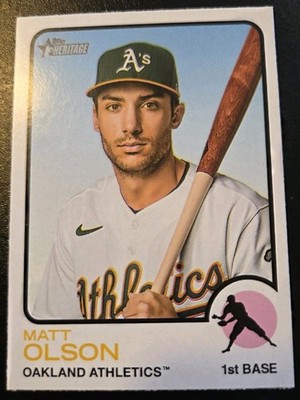 2022 Topps Heritage Baseball Matt Olson #48 Oakland Athletics