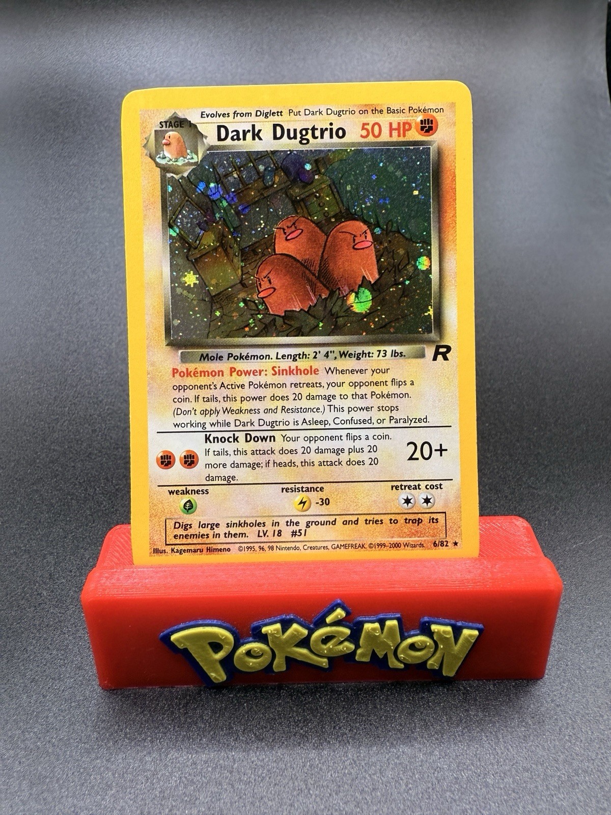 Dark Dugtrio 6/82 Holo Rare Team Rocket Unlimited Pokemon TCG NM