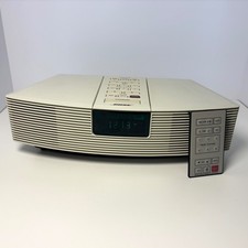 Bose Wave Radio Music System AWR113 Alarm Clock White with REMOTE- Tested