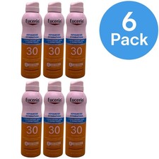 Eucerin Advanced Hydration Sunscreen Spray SPF 30 Hyaluronic Acid 6oz 6 Pack 