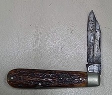 Vintage Miller Bros English Jack Pocket Knife Meridian 2 Blades Worm Holes