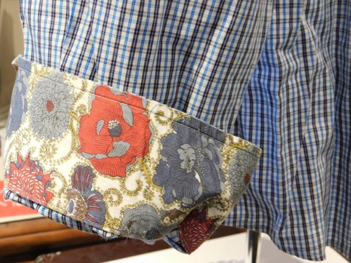 English Laundry Men's Checked Shirt with Floral Flip Cuffs XL - Picture 3 of 6