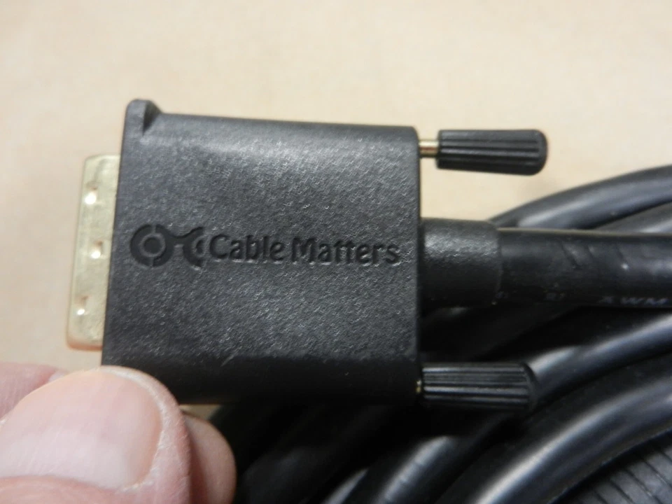 2x - Cable Matters 25' 25FT chapado en oro DVI-D cable de doble enlace con ferritas 105002 Foto 3 de 4