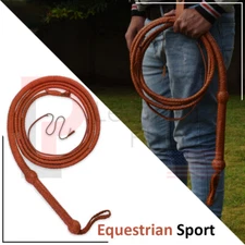 Cow Hide Leather BULL WHIP 04 to 10 Feet Long 12 Plaits Indiana Jones Whip