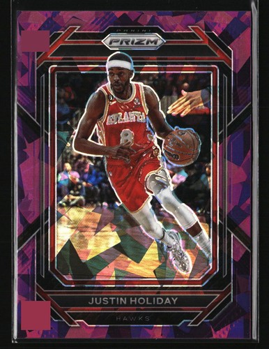 Justin Holiday 2022 Panini Prizm Purple Ice #151/149 Atlanta Hawks - Imagen 1 de 2
