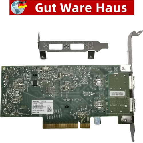 FOR MELLANOX CX4121A MCX4121A-XCAT CONNECTX-4 10GIGABIT ETHERNET CARD PCI E 3.0 - Afbeelding 2 van 2