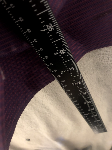 Camicia abbottonata Kuhlman da uomo XL viola a righe polsino francese anni '80 doppio cotone - Foto 4 di 6