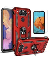 For LG K31/Aristo 5 Case Phone Cover Shockproof Kickstand+ Tempered Glass Screen