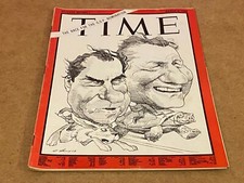 T119 TIME MAGAZINE ATLANTIC EDITION 8/3/1968 RICHARD NIXON & NELSON ROCKEFELLER