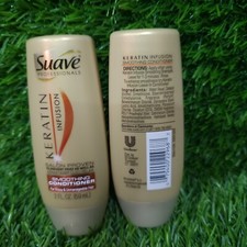 2x Suave Professionals Keratin Infusion SMOOTHING CONDITIONER - 59ml/2 oz