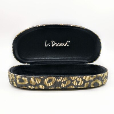 Patterned Hard Eyeglass Case in Beige and Black Floral Hard Shell Glasses Case (Black) – Blind As A Bat  main image 4