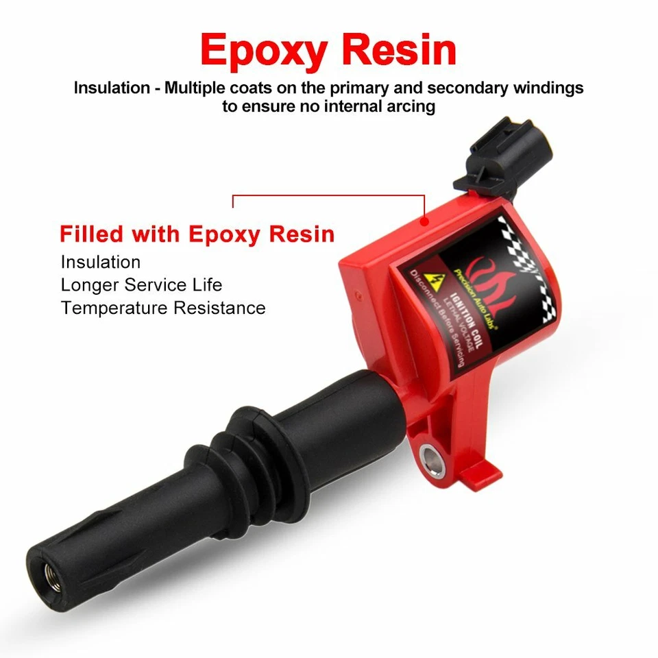 8 Pack Ignition Bobinas For Ford F-150 PICKUP 4.6L 5.4L 2004 2005 2006 2007 2008 - Image 4 of 4