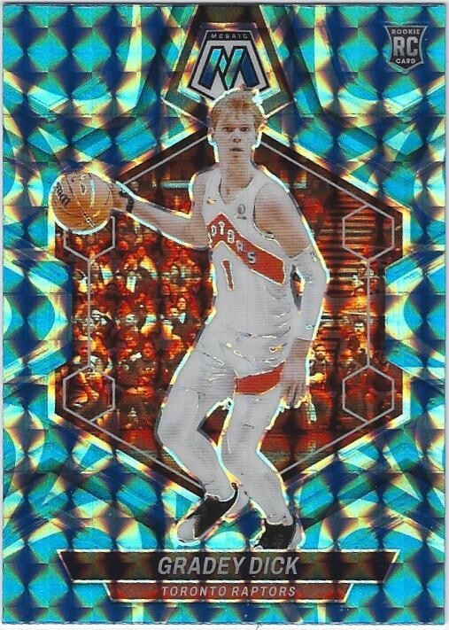 2023-24 Panini Mosaic - Rookies Gradey Dick #239 Reactive Blue Mosaic Prizm (RC)