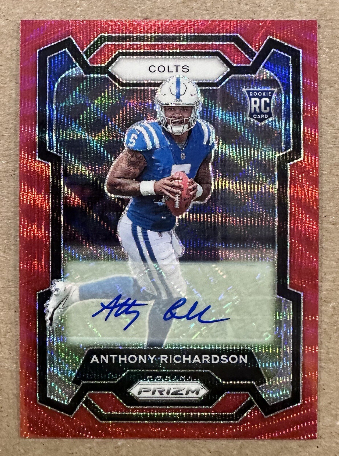 2023 Panini Prizm Anthony Richardson /149 Auto RC Red Wave #343 Colts Rookie
