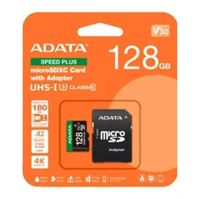 ADATA SPEED PLUS 128GB microSDXC UHS I U3 Class 10 A2 V30 Memory Card FAST