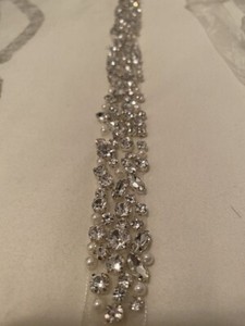 Diamond and pearl wedding dress belt